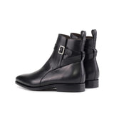 DapperFam Rohan in Black Men's Italian Leather Jodhpur Boot