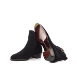 DapperFam Rohan in Black Men's Lux Suede Jodhpur Boot