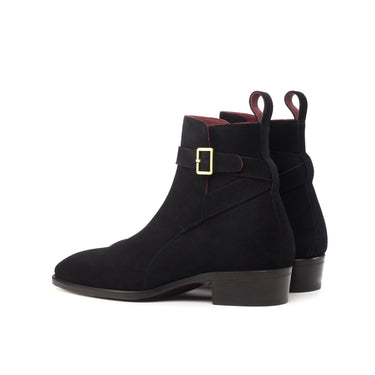 DapperFam Rohan in Black Men's Lux Suede Jodhpur Boot