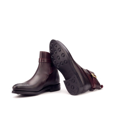 DapperFam Rohan in Burgundy Men's Italian Leather Jodhpur Boot