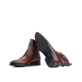 DapperFam Rohan in Med Brown Men's Italian Leather Jodhpur Boot