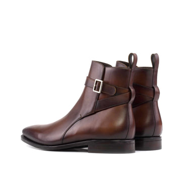 DapperFam Rohan in Med Brown Men's Italian Leather Jodhpur Boot