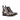 DapperFam Valiant in Grey Camo / Black Men's Italian Patent Leather & Hand-Painted Patina Military Brogue in Grey Camo / Black