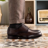 DapperFam Vero in Dark Brown Men's Italian Leather Derby