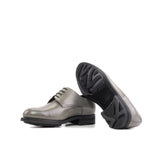 DapperFam Vero in Grey Men's Italian Leather Derby