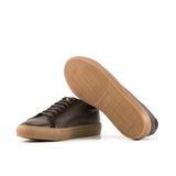 DapperFam Verve in Dark Brown Men's Lux Suede Low Kick