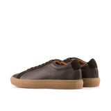 DapperFam Verve in Dark Brown Men's Lux Suede Low Kick