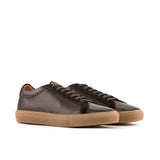 DapperFam Verve in Dark Brown Men's Lux Suede Low Kick