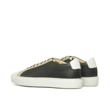 DapperFam Verve in Grey / Nude / White Men's Italian Leather Low Kick