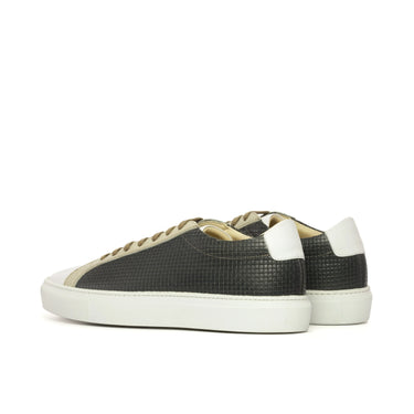 DapperFam Verve in Grey / Nude / White Men's Italian Leather Low Kick