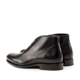 DapperFam Vivace in Black Men's Italian Leather Chukka