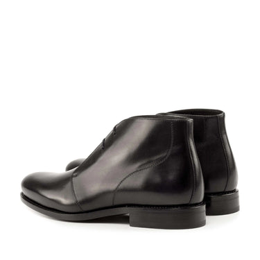 DapperFam Vivace in Black Men's Italian Leather Chukka