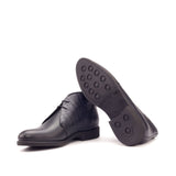 DapperFam Vivace in Black Men's Italian Leather Chukka