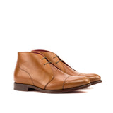 DapperFam Vivace in Cognac / Med Brown Men's Italian Leather Chukka in Cognac / Med Brown