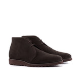 DapperFam Vivace in Dark Brown Men's Lux Suede Chukka — Style 3966