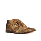 DapperFam Vivace in Leopard / Black Men's Sartorial & Italian Suede Chukka in Leopard / Black