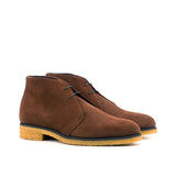 DapperFam Vivace in Med Brown Men's Lux Suede Chukka — Style 3650