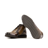 DapperFam Vivace in Tobacco Men's Hand-Painted Patina Chukka
