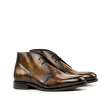 DapperFam Vivace in Tobacco Men's Hand-Painted Patina Chukka — Style 4398