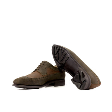 DapperFam Zephyr in Brown Men's Italain Suede Longwing Blucher