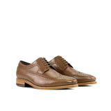 DapperFam Zephyr in Brown Men's Italian Leather Longwing Blucher in Brown