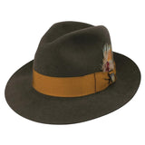 Dobbs Barrington Pinch Front Wool Felt Fedora in Sage
