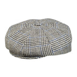 Dobbs Chap Wool Flat Cap in Grey / Navy