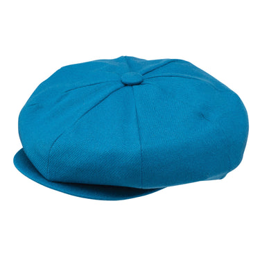 Dobbs Chap Wool Flat Cap in Teal