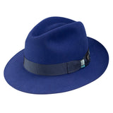 Dobbs Cubed Wool Felt Fedora in Royal