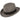 Dobbs El Dorado Center Dent Milan Straw Homburg in Steel
