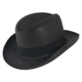 Dobbs El Dorado Center Dent Milan Straw Homburg in Black