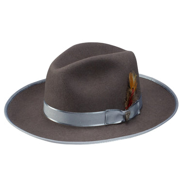 Dobbs Esquire B (Wool) Wool Pinch Front Fedora in Caribou #color_ Caribou