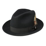Dobbs Holloway Wool Felt Pinch Front Fedora in Black