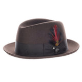 Dobbs Randall Center Dent Wool Felt Homburg in Coffee