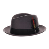 Dobbs Randall Center Dent Wool Felt Homburg in Steel