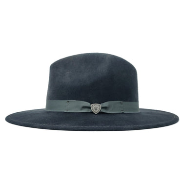 Dobbs Shade Wool Felt Pinch Front Wide Brim Fedora in Blue Mix