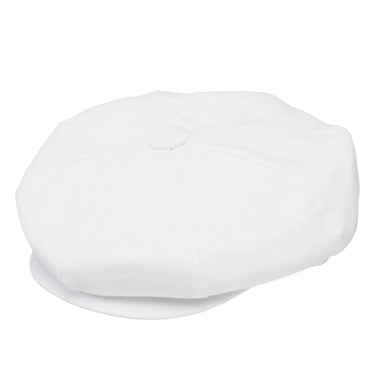 Dobbs Wellington Linen Ivy Cap in White