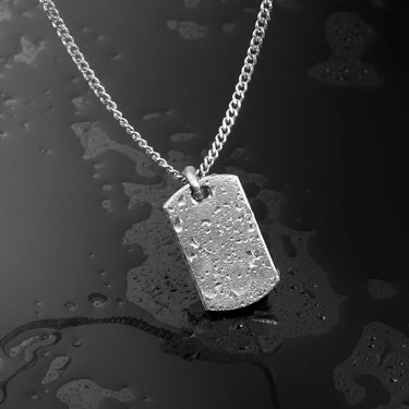 Beveled Tag Pendant - Silver — view 8