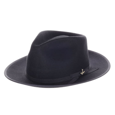 Bruno Capelo Duvall Wool Felt Fedora Hat in Black #color_ Black