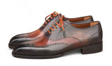 Paul Parkman Men's Goodyear Welted Wingtip Oxford Shoes Green & Brown (ID#E271) — view 4
