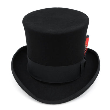 Ferrecci Premium Top Hat in Black Wool Victorian Elegance in #color_