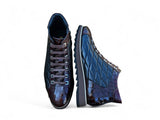 Embossed Alligator High Top in Chestnut