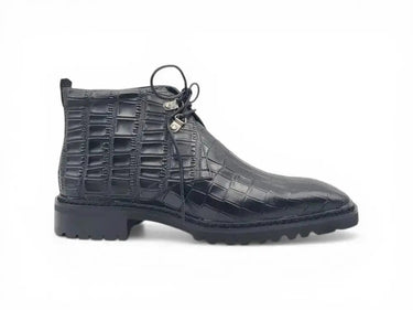 Embossed Chukka Boot Lug Sole in Black