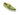 Embossed Leather Strap Linen Sneaker in Green