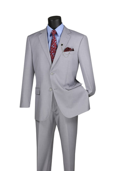 Vinci Light Gray Regular Fit 2 Piece Suit - F-2C900