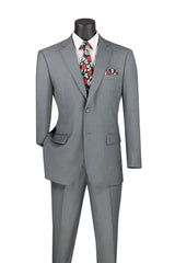 Vinci Medium Gray Regular Fit 2 Piece Suit - F-2C900