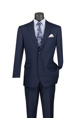 Vinci 2 Piece Regular Fit Suit in Navy - F-2C900