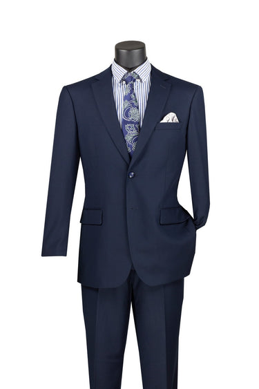 Vinci Navy Regular Fit 2 Piece Suit - F-2C900