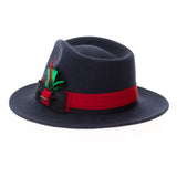 Ferrecci Grayson in Navy Australian Wool Red Bottom Fedora
