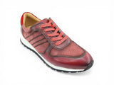 Fashion Sneaker Calfskin with Canvas inlaid